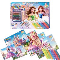 Малюй піском 66583 (24) "4FUN Game Club", 6 карток, 6 кольорів піску, щітка