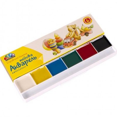Акварель 6 кольорів "Малята" картон "Гамма" 17 * 4,5 см у магазині autoplus, з доставкою по Україні, краща ціна