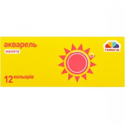 Акварель 12 кольорів "Малята" картон "Гамма" 17 * 7см у магазині autoplus, з доставкою по Україні, краща ціна