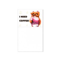 Блокнот на магніті "I need coffee / Сова" (20) 9789655321852 "Jumbi"
