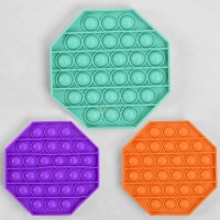 Дитяча гра антистрес 1773 (240) Pop it (Поп іт) Simple Dimple (Сімпл Дімпл) 3 кольори, 12 см, 28 пупирок