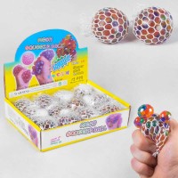 Дитяча іграшка-антистрес "Мізки" С 37614 (24) ЦІНА ЗА 12 ШТУК У БЛОЦІ, в сітці, з гідрогелевими кульками, діаметр 6.5см.