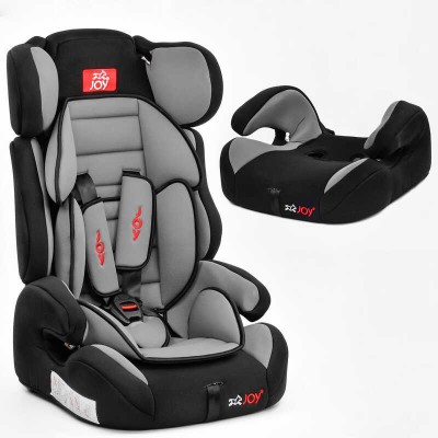 Автокрісло універсальне Е 1390 (2) Колір чорно-сірий 9-36 кг, з бустером Joy в магазині autoplus, з доставкою по Україні, краща ціна