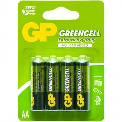 Батарейка GP Greencell 15G-UE4 сольова бл/4 R6P, AA GP-000133