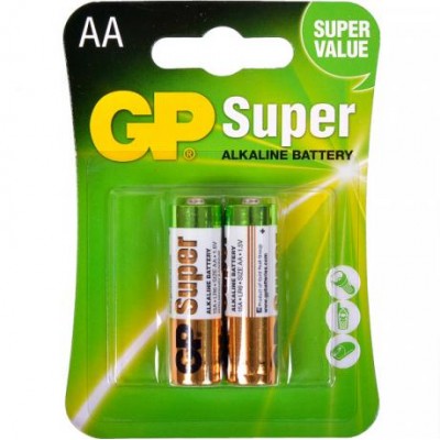 Батарейка GP 15A-U2 лужна LR6, AA по 2 шт. Alkaline Super у магазині autoplus, з доставкою по Україні, краща ціна