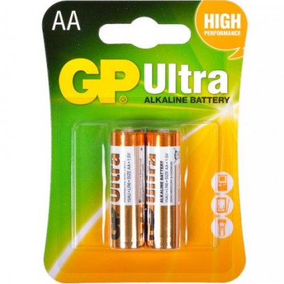 Батарейка GP 15AUHM-2UE2 лужна LR6 U. AA Alkaline Ultra у магазині autoplus, з доставкою по Україні, краща ціна