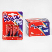 Батарейки PASS C 56888 (20) Alcaline, пальчикові, АА 1,5V, ЦІНА ЗА 48 ШТУК В БЛОЦІ
