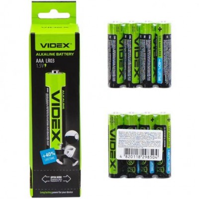 Батарейка Videx LR03 / AAA 4pcs SHRINK CARD