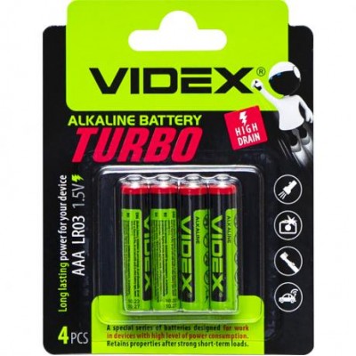 Батарейка Videx LR03 / AAA 2pcs Alkaline TURBO