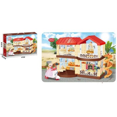 Ляльковий будинок 326 D 134 (24) DIY, 73 елементи, мелодія, наліпки, лялька, мопед, меблі, коробці