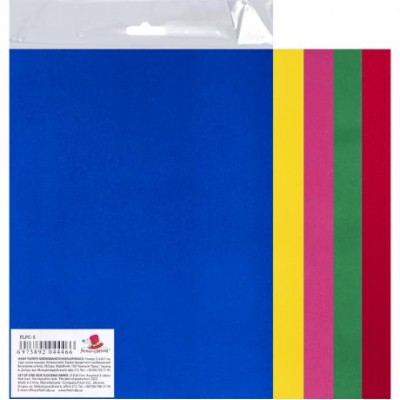 Набір кольорового флокованого паперу А4 5 кольорів, одностор. FLPC-5/044466