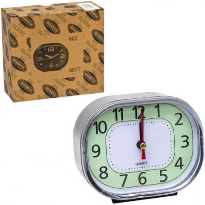 Настільний годинник - будильник 802Y овальні 12,5х10х4см у магазині autoplus, з доставкою по Україні, краща ціна