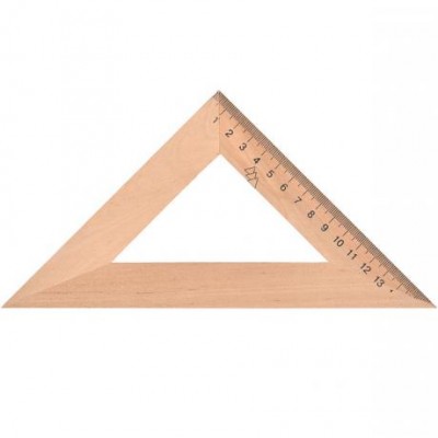 Трикутник 16 см дерев'яний (45*90*45)TD-1644 у магазині autoplus, з доставкою по Україні, краща ціна