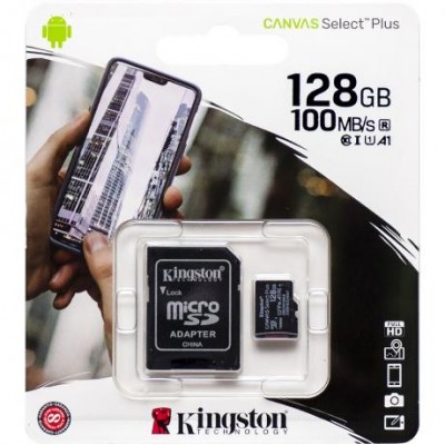 Карта памяти Kingston MicroSDHC 128GB UHS-I A1 (Cl10) +SD adapter у магазині autoplus, з доставкою по Україні, краща ціна