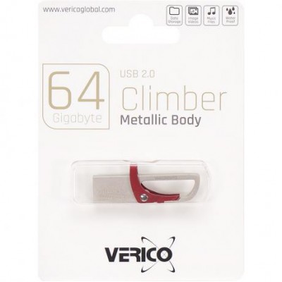 Флешка Verico USB 64Gb Climber Red 603242 у магазині autoplus, з доставкою по Україні, краща ціна