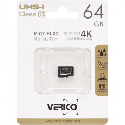 Карта памяти Verico MicroSDXC 64GB Class 10 (UHS-1) (card only) 600333/30582