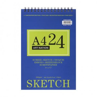 Альбом для ескізів А4 24аркуша SKETCH на спіралі XQSU4200 у магазині autoplus, з доставкою по Україні, краща ціна
