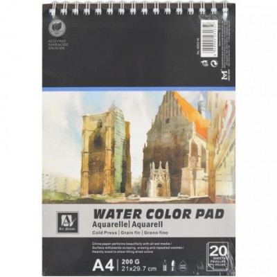 Альбом для акварелі "Water Color Pad" А4 6003-W, 20 аркушів, 200г / м² у магазині autoplus, з доставкою по Україні, краща ціна