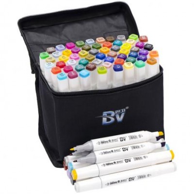 Набір скетч-маркерів 60 кольорів BV820-60 у сумці у магазині autoplus, з доставкою по Україні, краща ціна