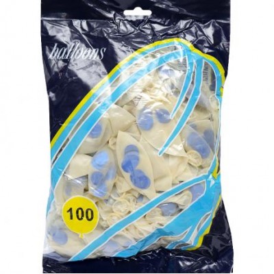 Кульки повітряні 10" з наповненням "Блискіткі сині" 100шт 8-22034