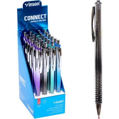 Ручка масляна VINSON синя K8 автоматична у магазині autoplus, з доставкою по Україні, краща ціна