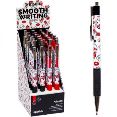 Ручка масляна VINSON Lipstick синя 222 автоматична у магазині autoplus, з доставкою по Україні, краща ціна