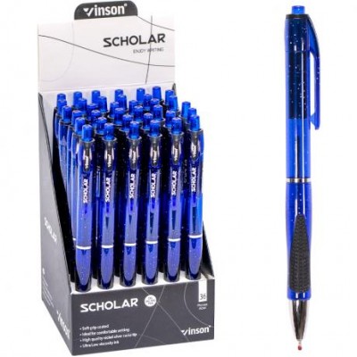 Ручка масляна VINSON синя V5-1 автоматична у магазині autoplus, з доставкою по Україні, краща ціна