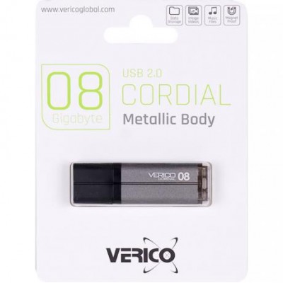Флешка Verico USB 8Gb Cordial Gray 1UDOV-MFGY83-NN