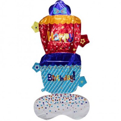 Кулька фольгована підлогова "Happy Birthday" 130*70 см FL-005 у магазині autoplus, з доставкою по Україні, краща ціна
