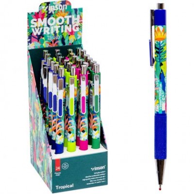 Ручка масляна VINSON Tropical синя 205 автоматична у магазині autoplus, з доставкою по Україні, краща ціна