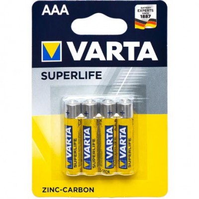 Батарейки R03 Varta Superlife ZcCb AАA 4 шт/блистер 676187 у магазині autoplus, з доставкою по Україні, краща ціна