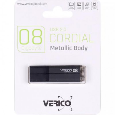 Флешка Verico USB 8Gb Cordial Black 1UDOV-MFBK83-NN
