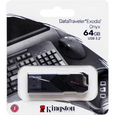 Флешка Kingston USB 64Gb DT Exodia Onyx USB 3.2 332605