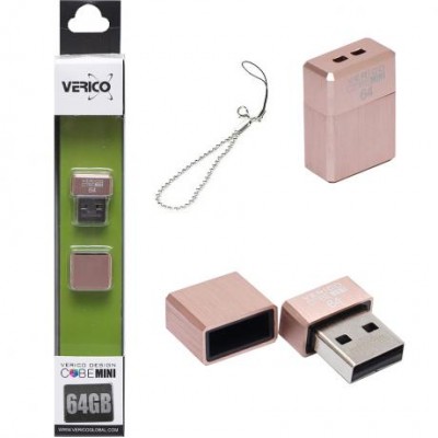 Флешка Verico USB 64Gb MiniCube Pink 1UDOV-M7PK63-NN