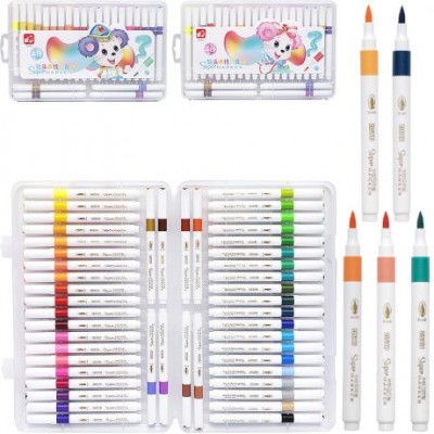 Набір маркерів-пензлів для малювання 48 кольорів 261-48 у пластиковому боксі у магазині autoplus, з доставкою по Україні, краща ціна