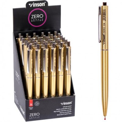 Ручка масляна VINSON Zero "Золото" синя Z4-1 автоматична
