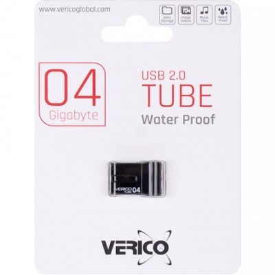 Флешка Verico USB 4Gb Tube Black 1UDOV-P8BK43-NN