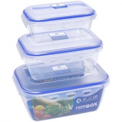 Набір герметичних Food Box-контейнерів 3шт (3.1л,1.6л,0.8л) пластик 702-3034B