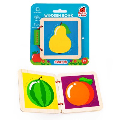 Дерев'яна книжечка «Фрукти» RW3035 (10) "Vladi Toys", на листі