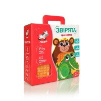 Дерев'яна гра Звірята (укр) ZB 2002-05 (6) Vladi Toys , 6 карток з тваринами, 6 дерев'яних фігурок