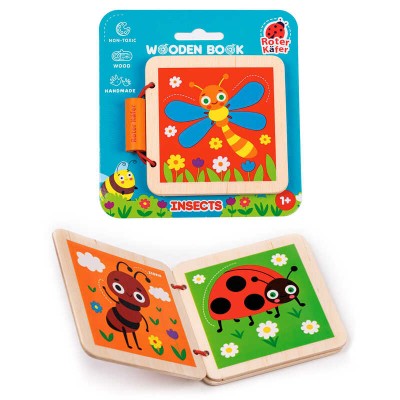 Дерев'яна книжечка «Комахи» RW3033 (10) "Vladi Toys", на листі