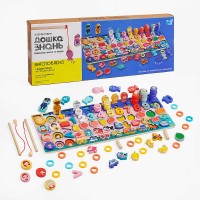 Дерев'яна логічна дошка C 61472 (20) "WToys", сортер, магнітна гра