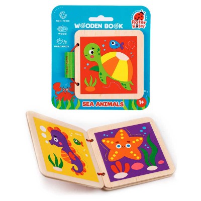 Дерев'яна книжечка «Морські жителі» RW3031 (10) "Vladi Toys", на листі