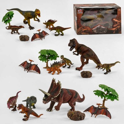 Набір динозаврів Q 9899-213 3 види, 7 елементів, 4 динозаври, аксесуари в магазині autoplus, з доставкою по Україні, краща ціна