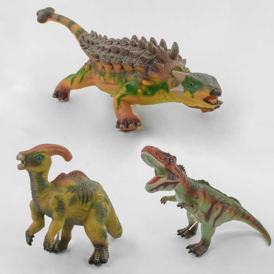 Динозавр музичний великий Q 9899-505 А ,м'який, гумовий, 30-42 см, 3 види, ЦІНА ЗА 1 ШТ