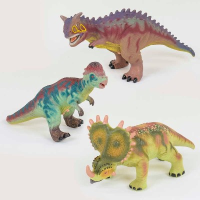 Динозавр музичний Q 9899-509 А ,3 види, 32-34 см, м'який, гумовий, ЦІНА ЗА 1 ШТ