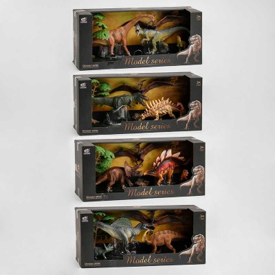 Набір динозаврів Q 9899 W3 4 види, 6 елементів, 4 динозаври, 2 аксесуари