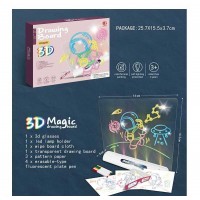 Дошка для малювання 6622 (144/2) "Космос", підсвічування, маркери, що стираються, шаблони, 3D окуляри