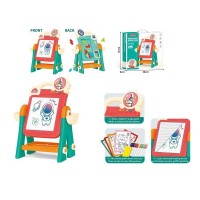 Мольберт 813-86 (18) 2в1, тетрис, озвучування англійською, мелодії, підсвічування, висота 50 см, маркери, картки-шаблони