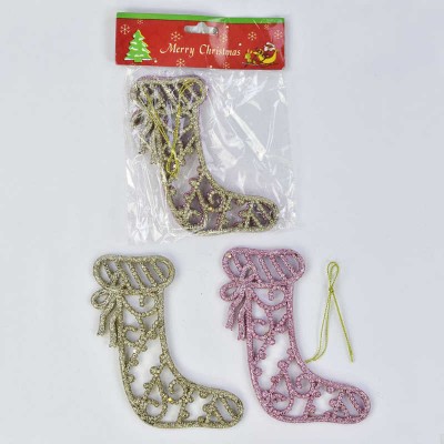 Ялинкова іграшка С 31019 Шкарпетки для подарунків (720) 12см, 2шт в кульку в магазині autoplus, з доставкою по Україні, краща ціна